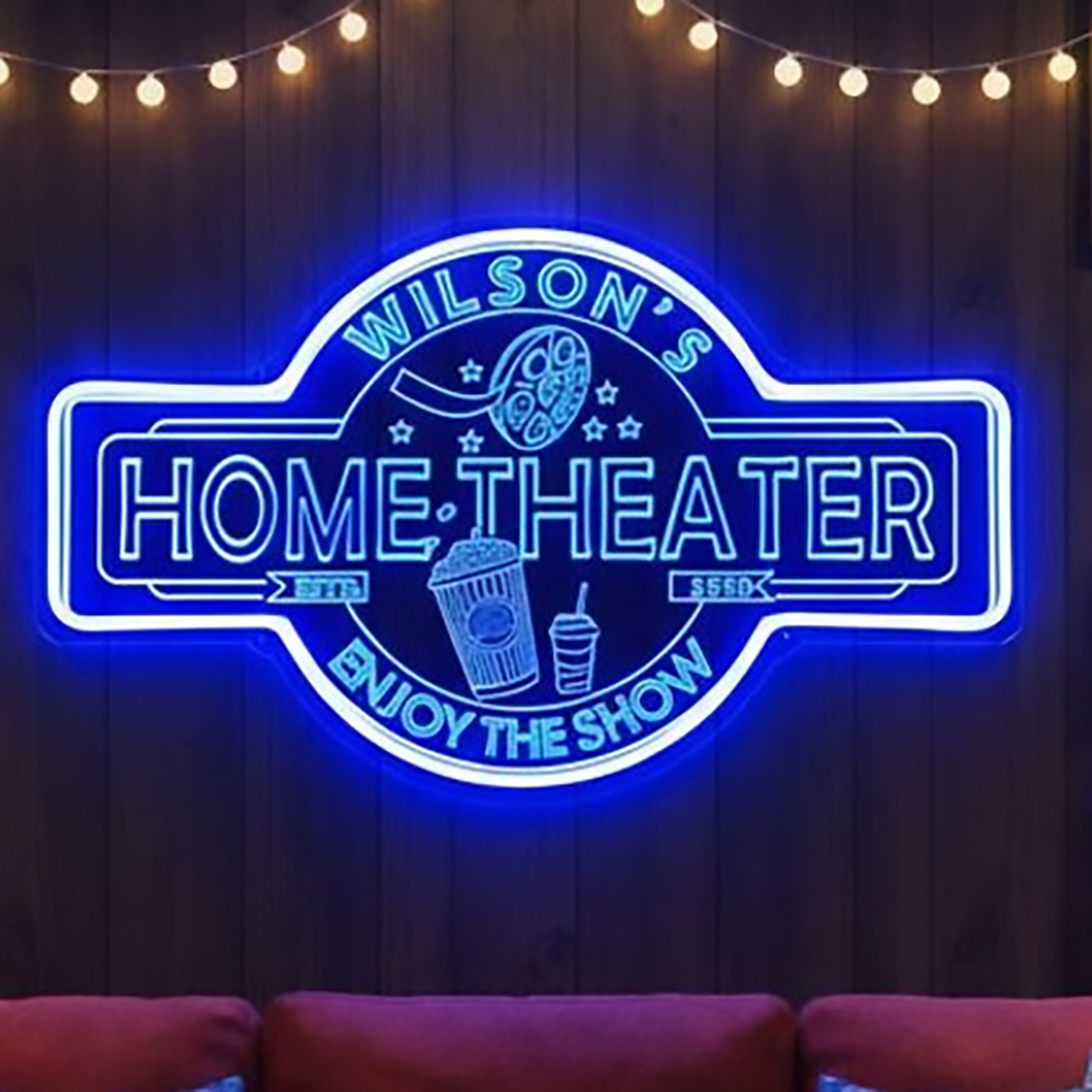 Custom Home Theater Neon Sign  - Home Cinema In ulasan dan harga