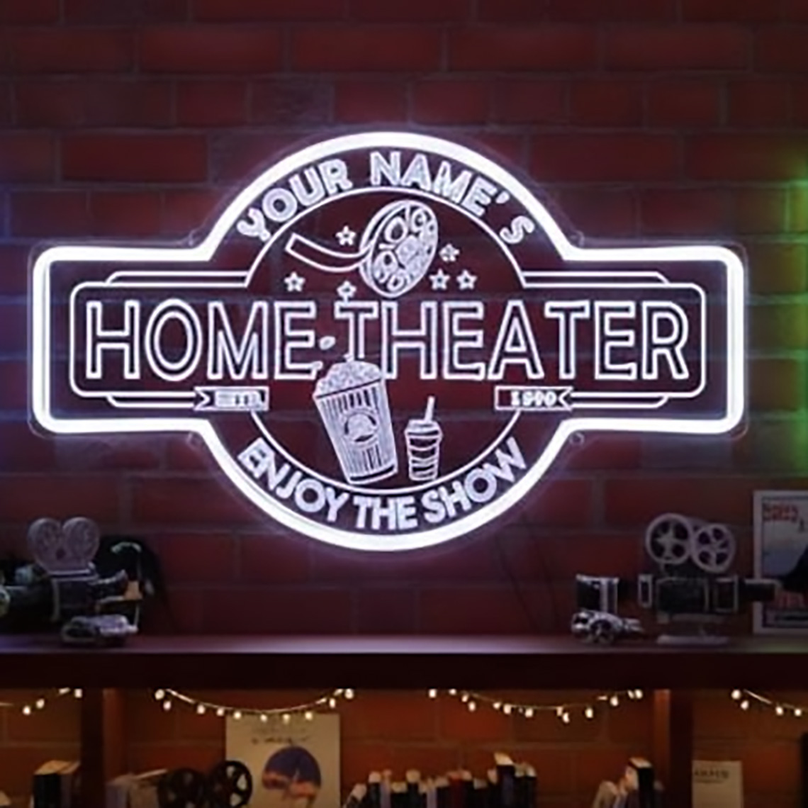 Custom Home Theater Neon Sign  - Home Cinema In ulasan dan harga