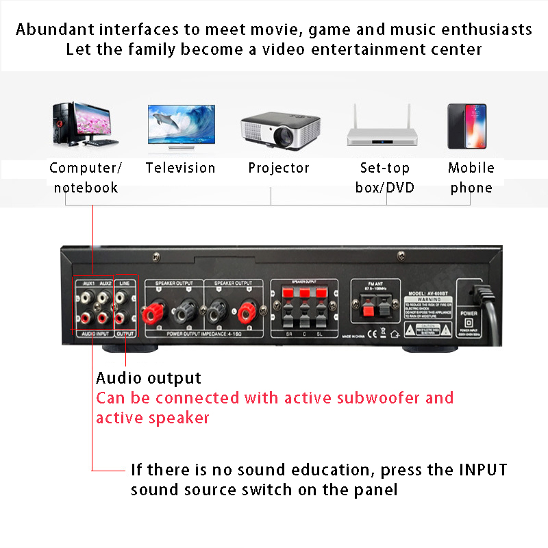 110/220V 2000W Bluetooth Power - Home Cinema Bluetooth ulasan dan harga