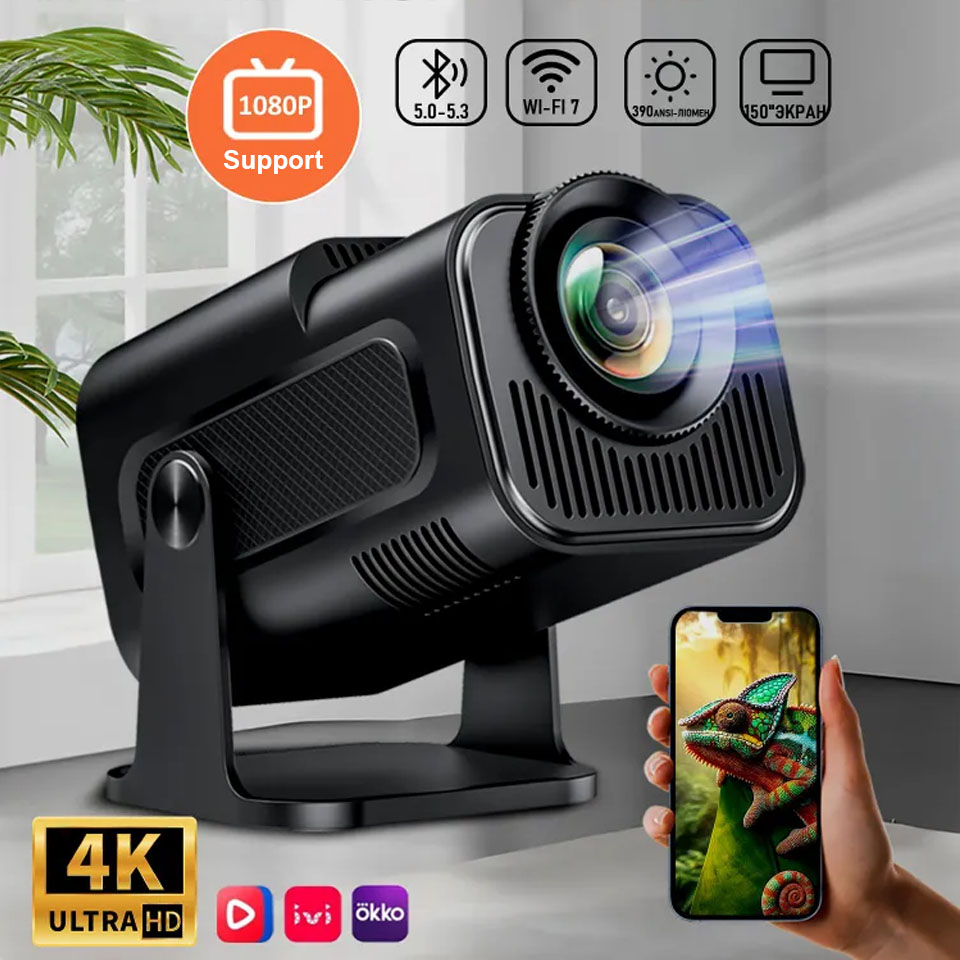 Portable  Projector, 4K Suppor - Home Cinema Mini ulasan dan harga