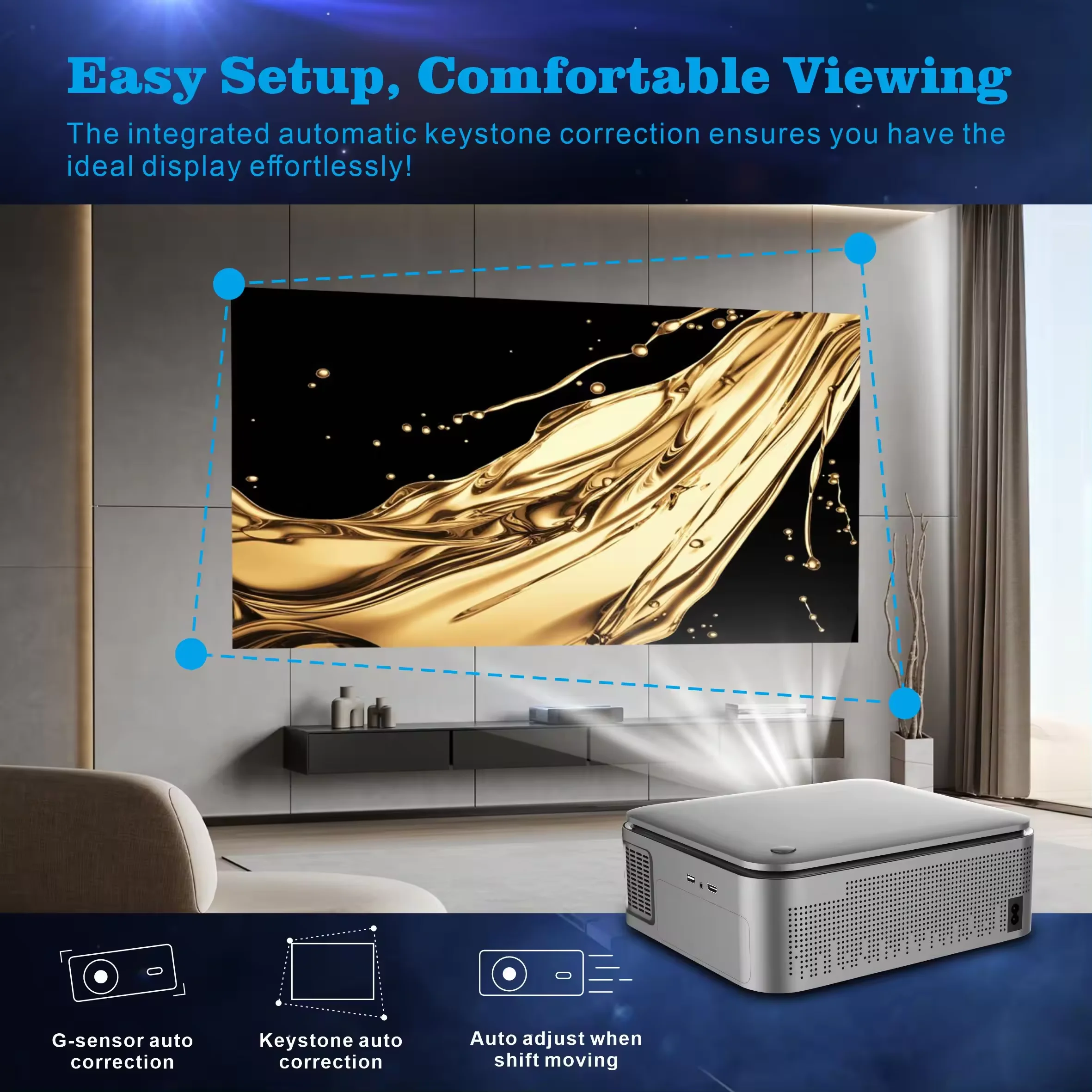 New HD 1080P Projector HY450 f - Home Cinema Movies ulasan dan harga