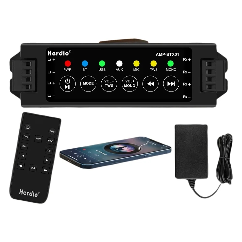 Herdio 4-Channel Bluetooth Aud - Home Cinema Bluetooth ulasan dan harga