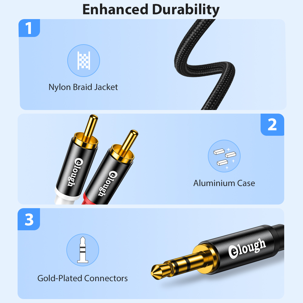 Elough RCA Cable AUX RCA Speak - Home Cinema Pc ulasan dan harga