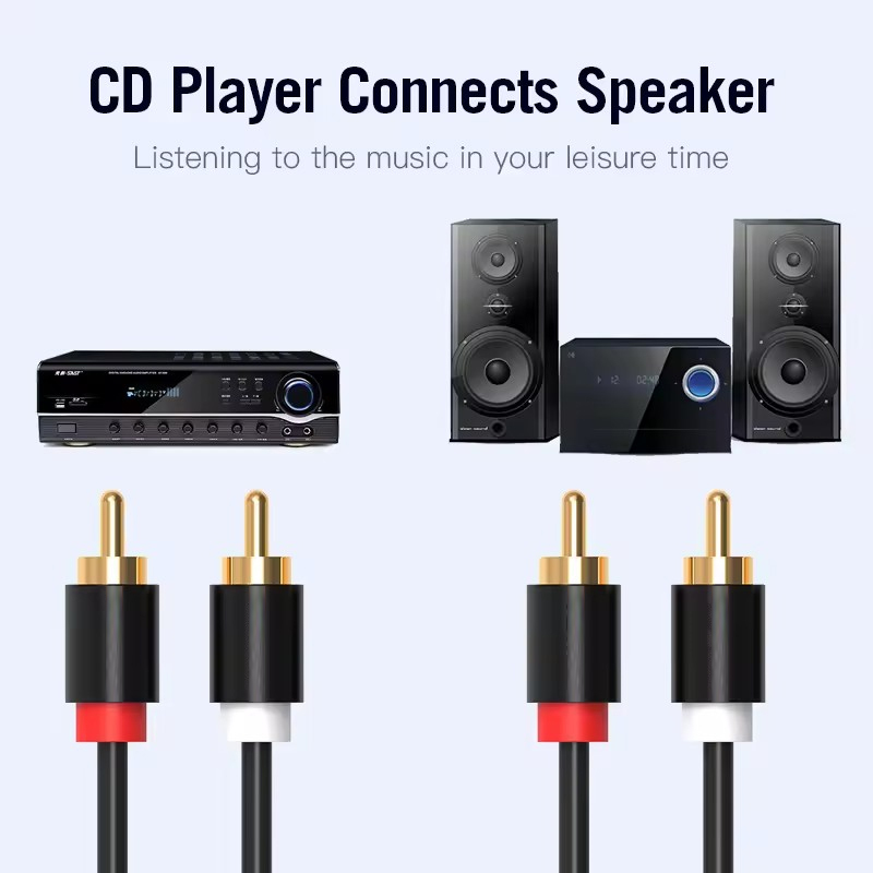 HIFI Stereo RCA Cable 2RCA to  - Home Cinema Pc ulasan dan harga