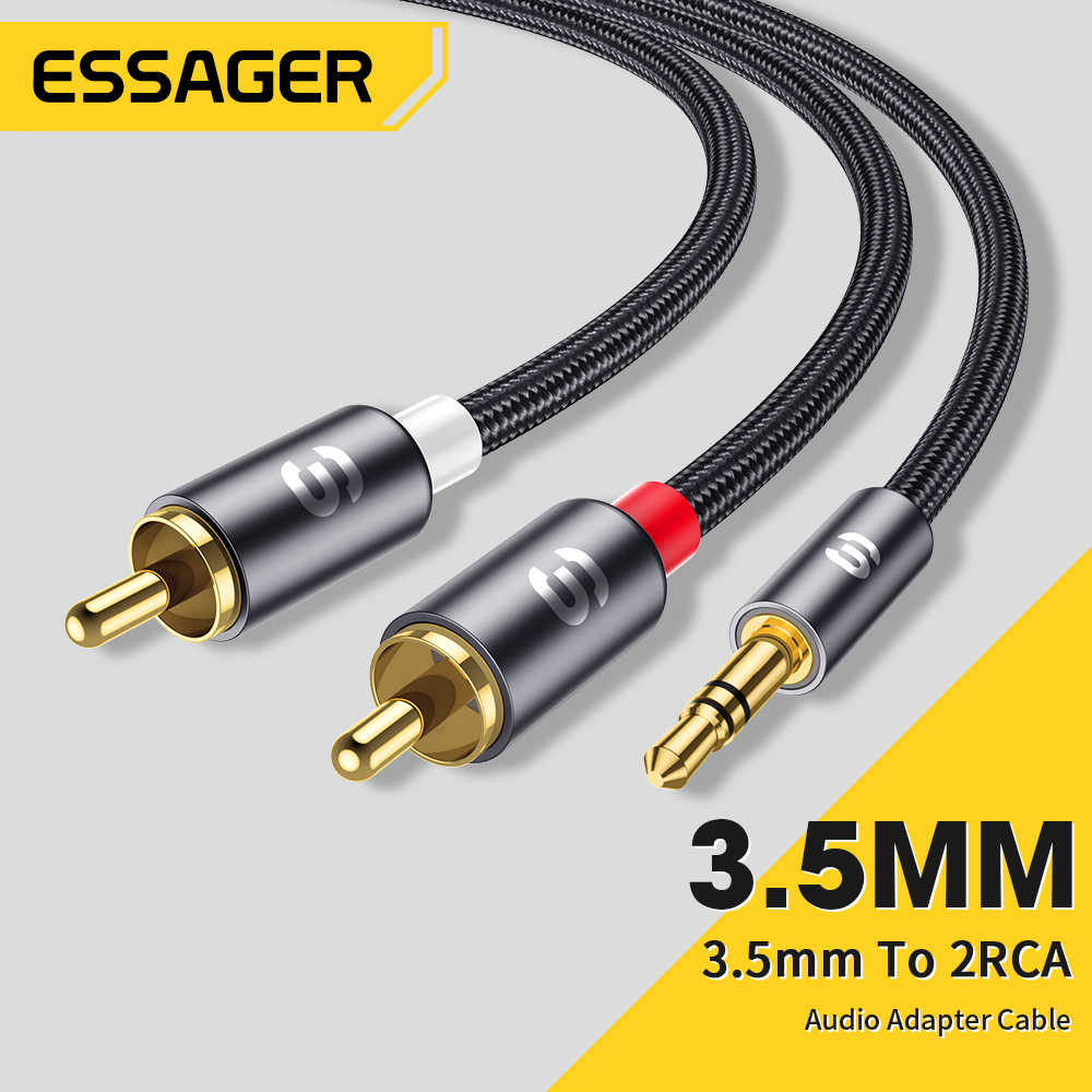 Essager RCA Audio Cable Stereo - Home Cinema Pc ulasan dan harga