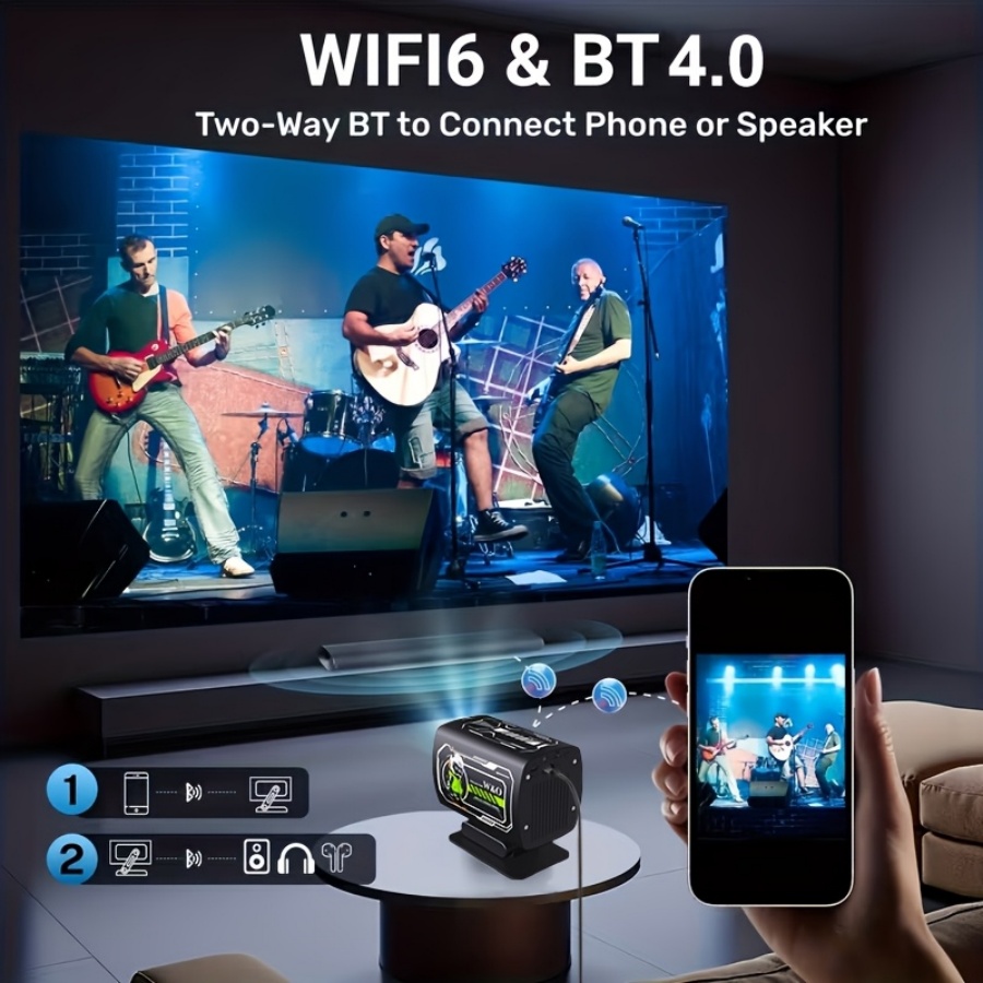 2026 New 1080P Projector Porta - Home Cinema Movies ulasan dan harga