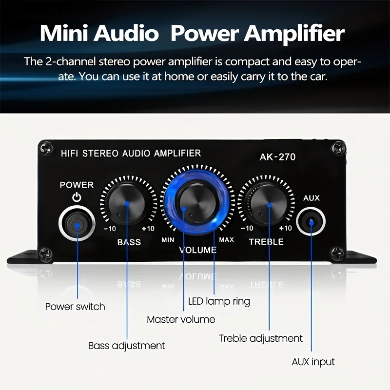 AK-270 400W Mini Power Amplifi - Home Cinema Mini ulasan dan harga