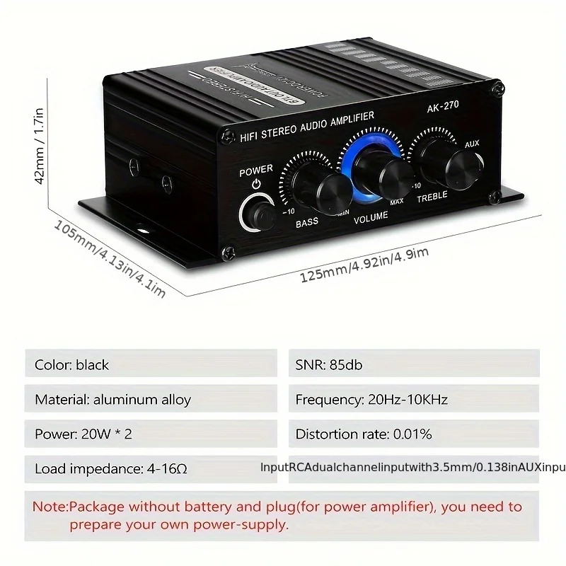 AK-270 400W Mini Power Amplifi - Home Cinema Mini ulasan dan harga