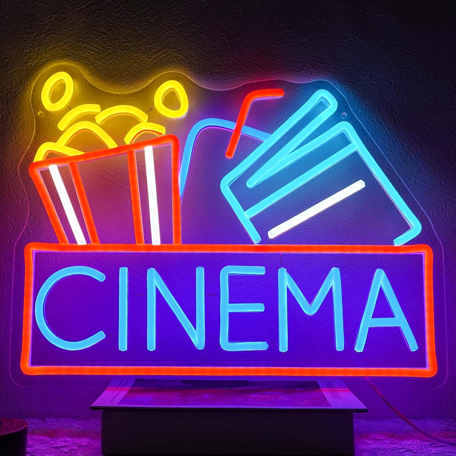 Cinema Neon Sign USB Powered L - Home Cinema Movies ulasan dan harga